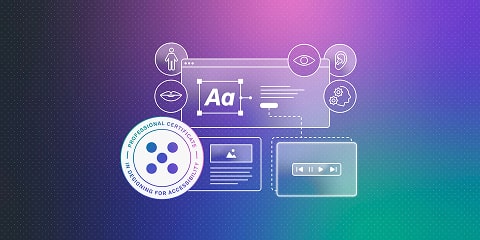 A web interface with accessibility-related icons