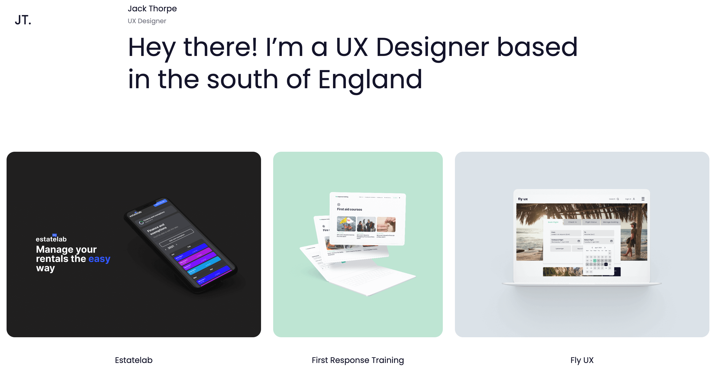 6 inspirational UX design portfolios created by our graduates 5 Jack Portfolio