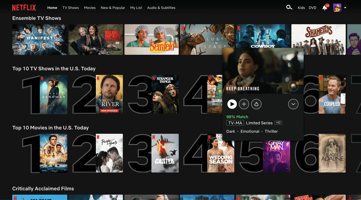 Good UX vs. Bad UX 2 Bad UX: Netflix autoplay