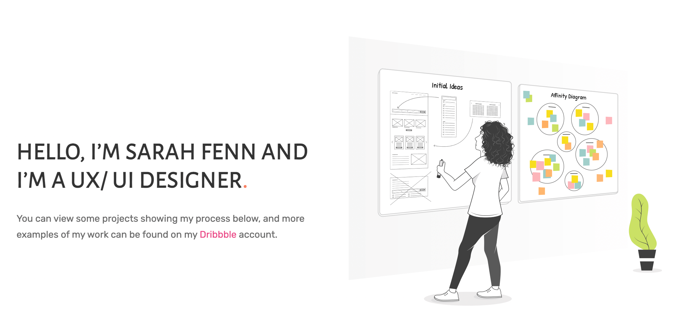 6 inspirational UX design portfolios created by our graduates 15 Sarah portfolio 1