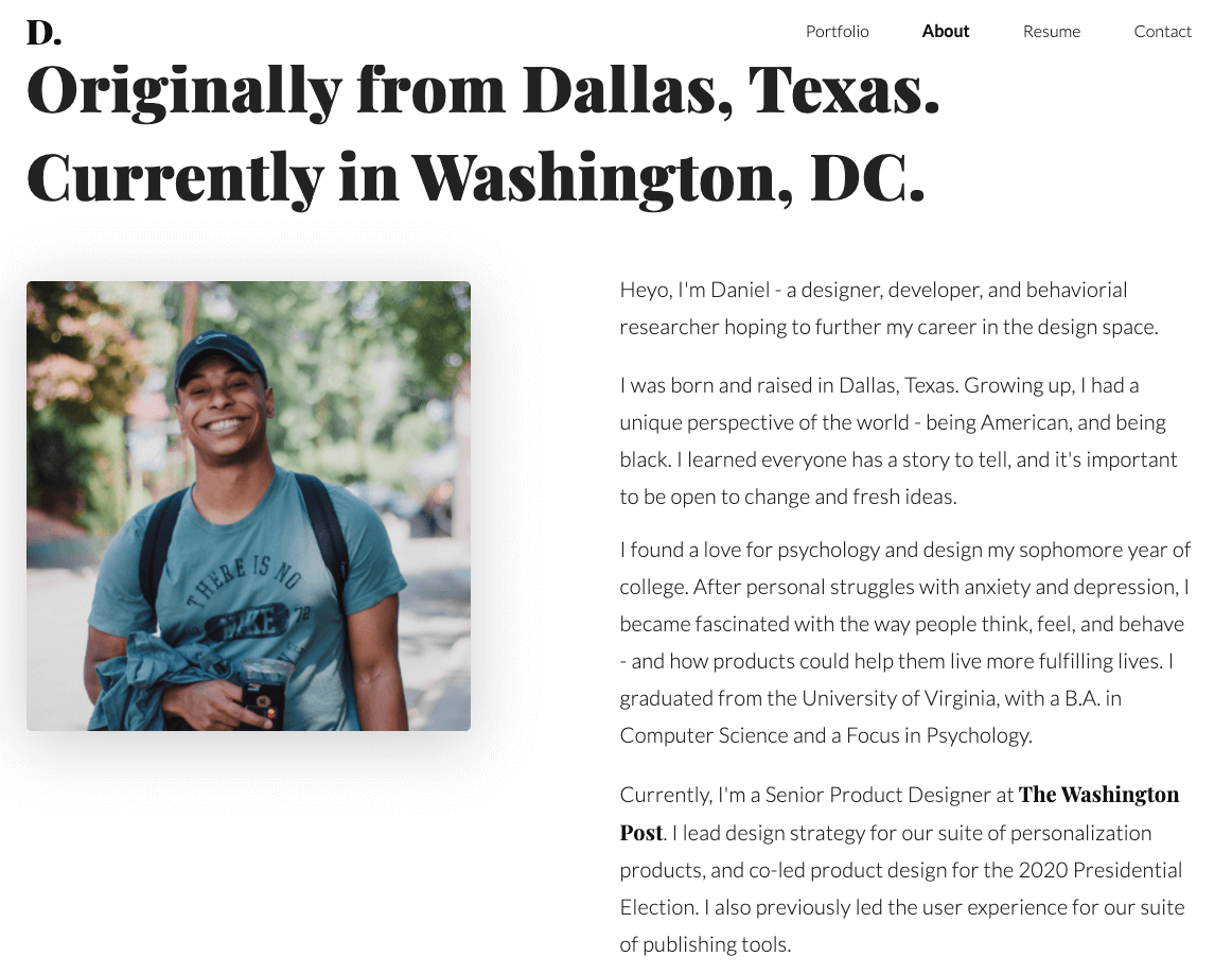 What exactly is a UX portfolio, and what should you include in yours? 5 daniel autry bio