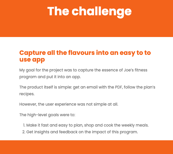 6 inspirational UX design portfolios created by our graduates 3 Anca Dobrea challenge example