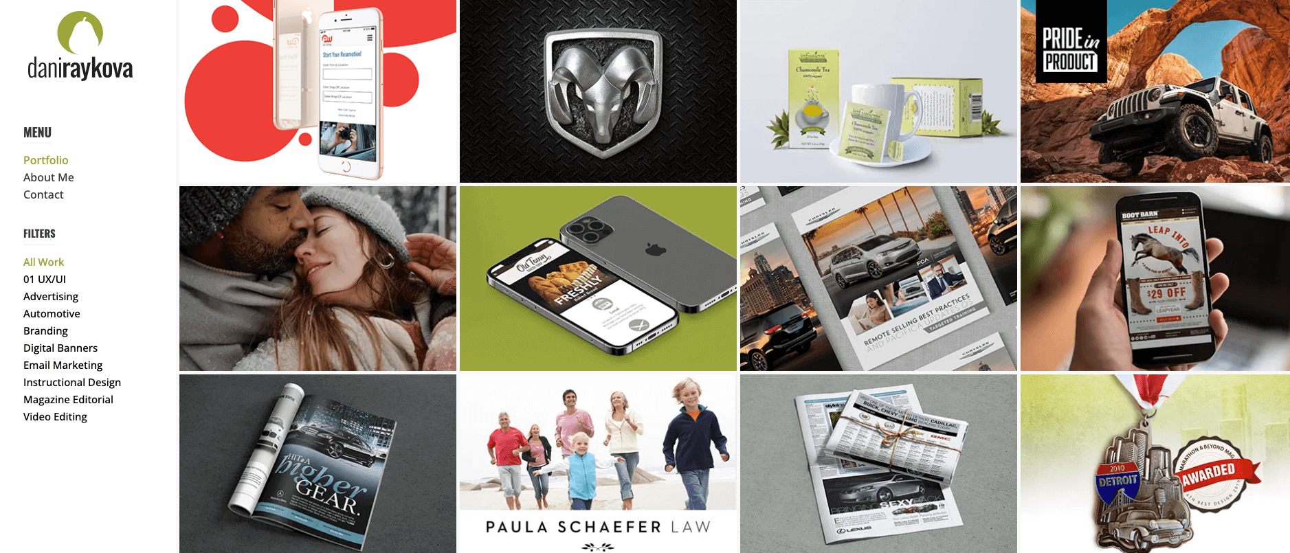 6 inspirational UX design portfolios created by our graduates 9 Dani Raykova UX portfolio