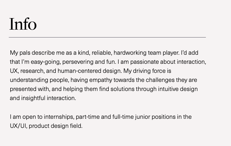 8 UX portfolio tips & best practices all designers should follow 4 Dayla green's info