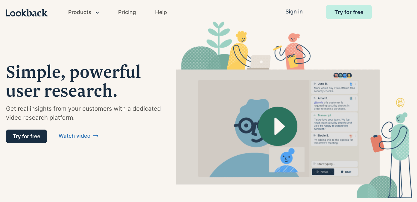 The ultimate guide to the best UX Design tools in 2023 6 Lookback UX research tool website