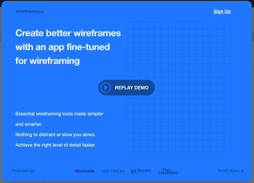 The ultimate guide to the best UX Design tools in 2023 16 Wireframe.cc wireframing tool's homepage
