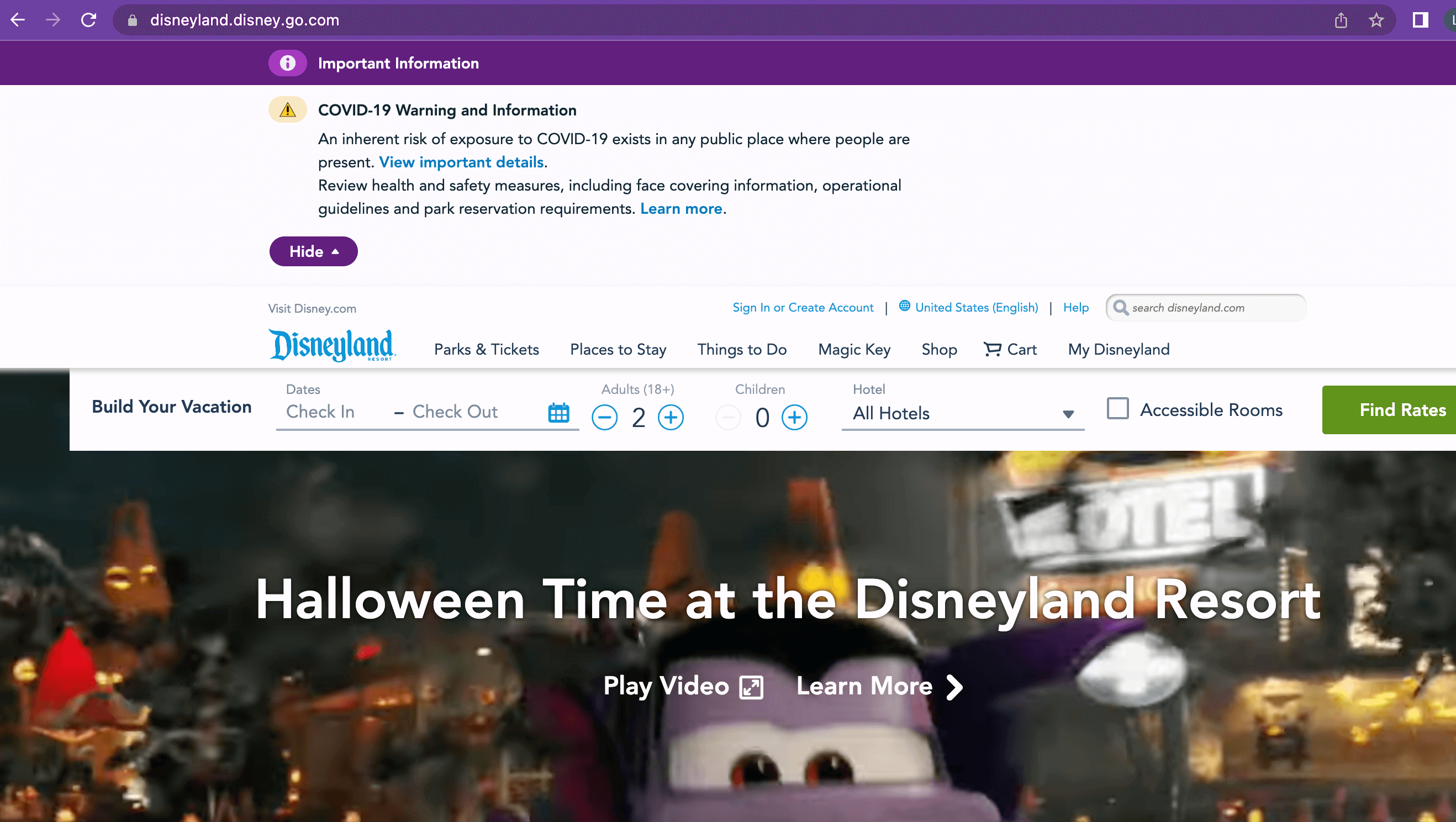Good UX vs. Bad UX 4 Bad UX: Disney Park’s COVID messaging