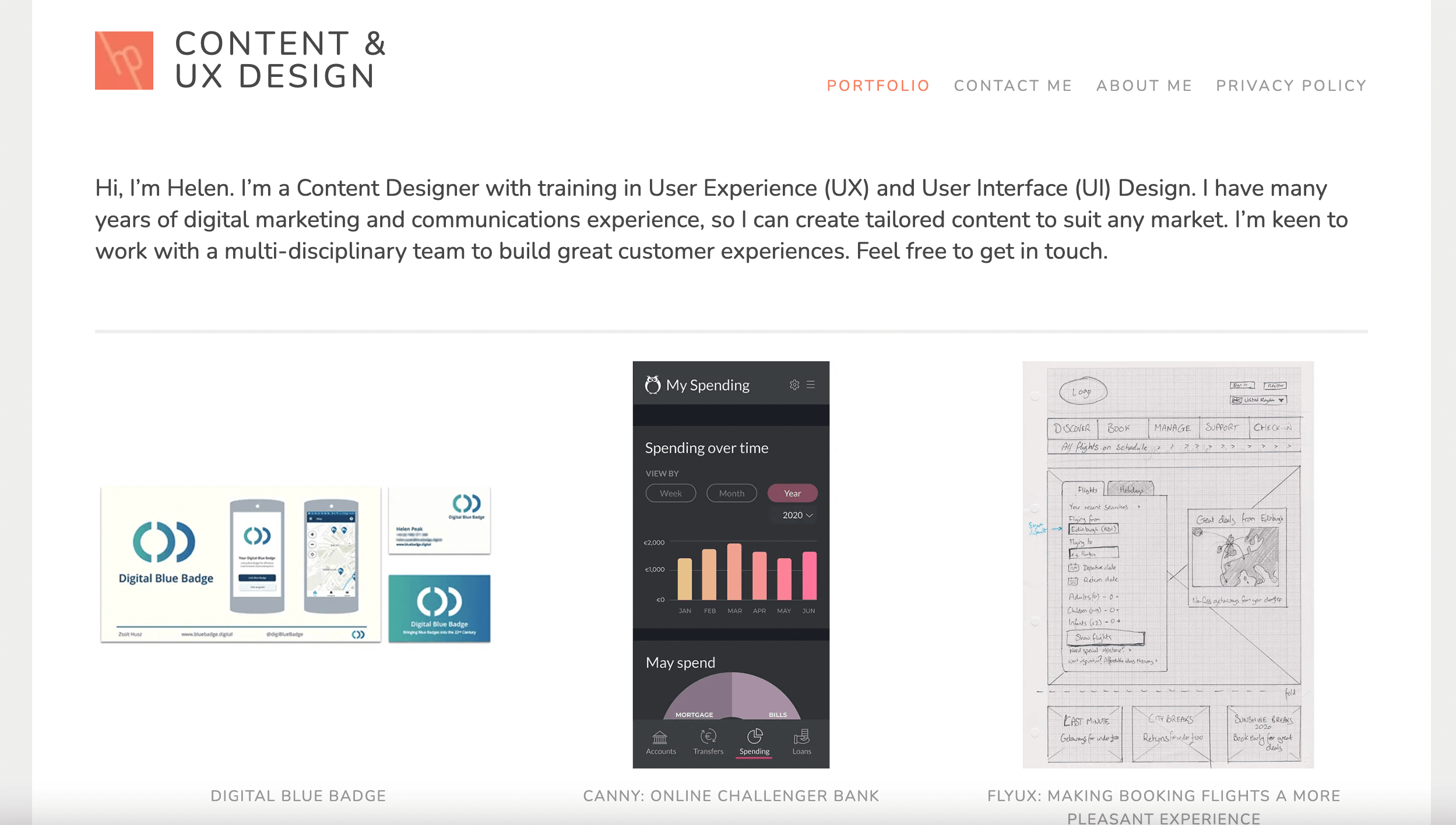 Can you get a UX design job with one portfolio project? 4 Helen Peak