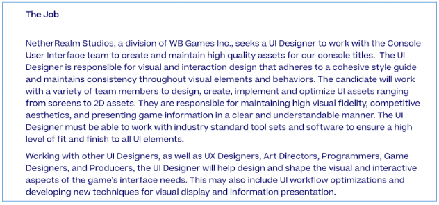 Visual Design vs. UI Design: What’s the Difference? 10 WarnerMeida ui designer job ad