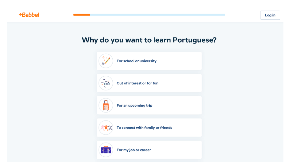 7 Examples of good digital UX design 2 babbels onboarding experience