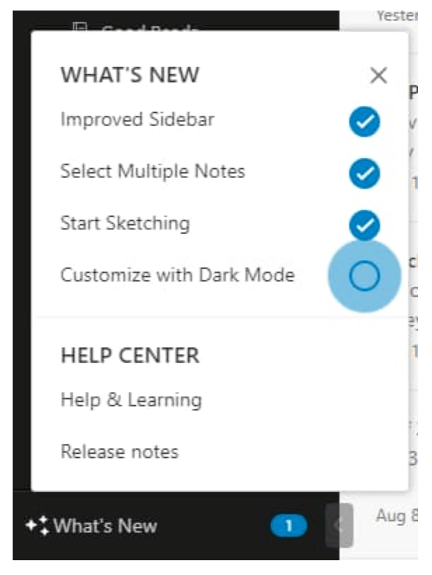 7 Examples of good digital UX design 4 evernote's feature release