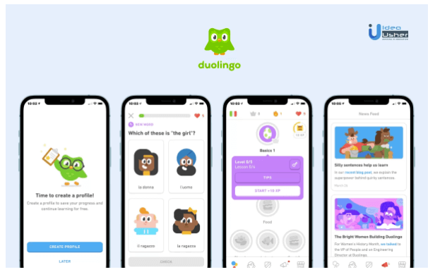 Designing for mobile: 5 best practices for UI designers 2 duo lingo mobile example