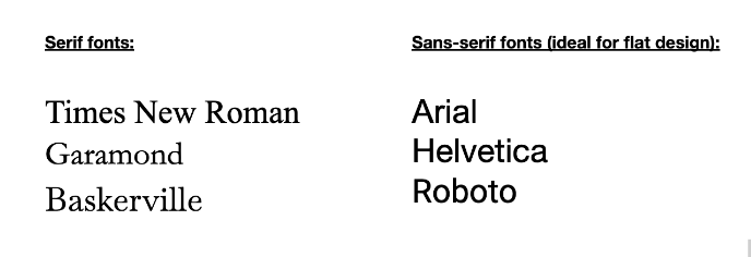 Flat Design 101: Everything you need to know 5 font options
