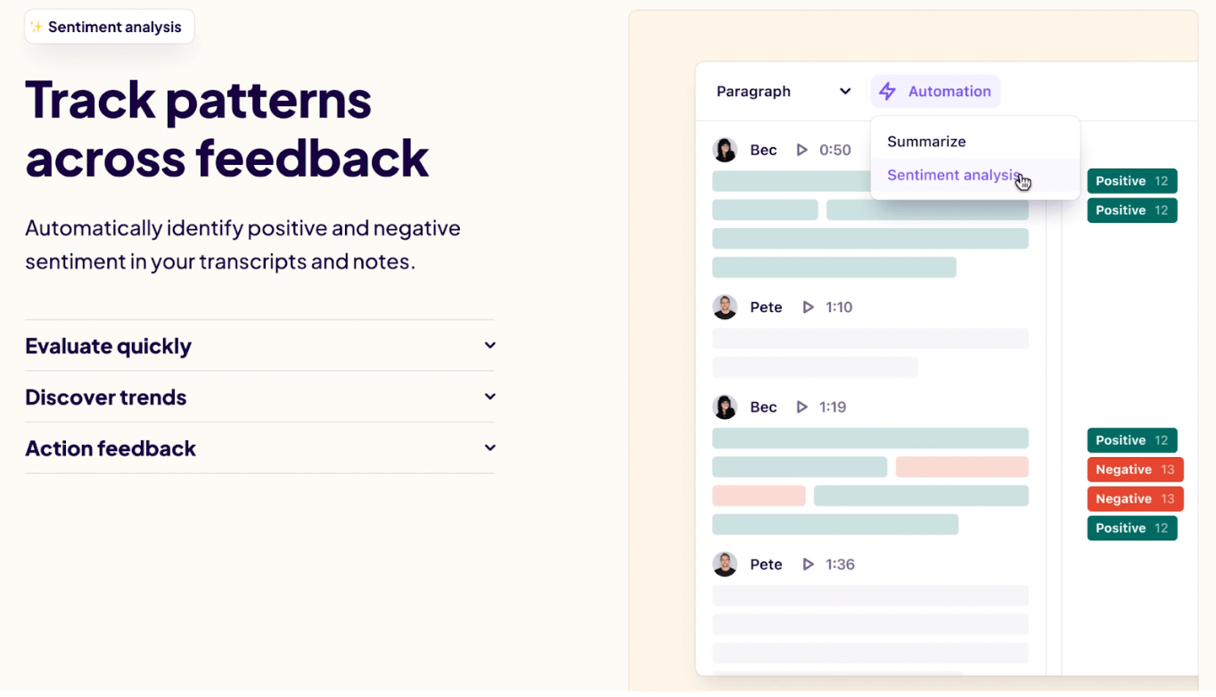 The top 5 AI-powered tools for user research (and how to use them) 3 screenshot of Dovetail