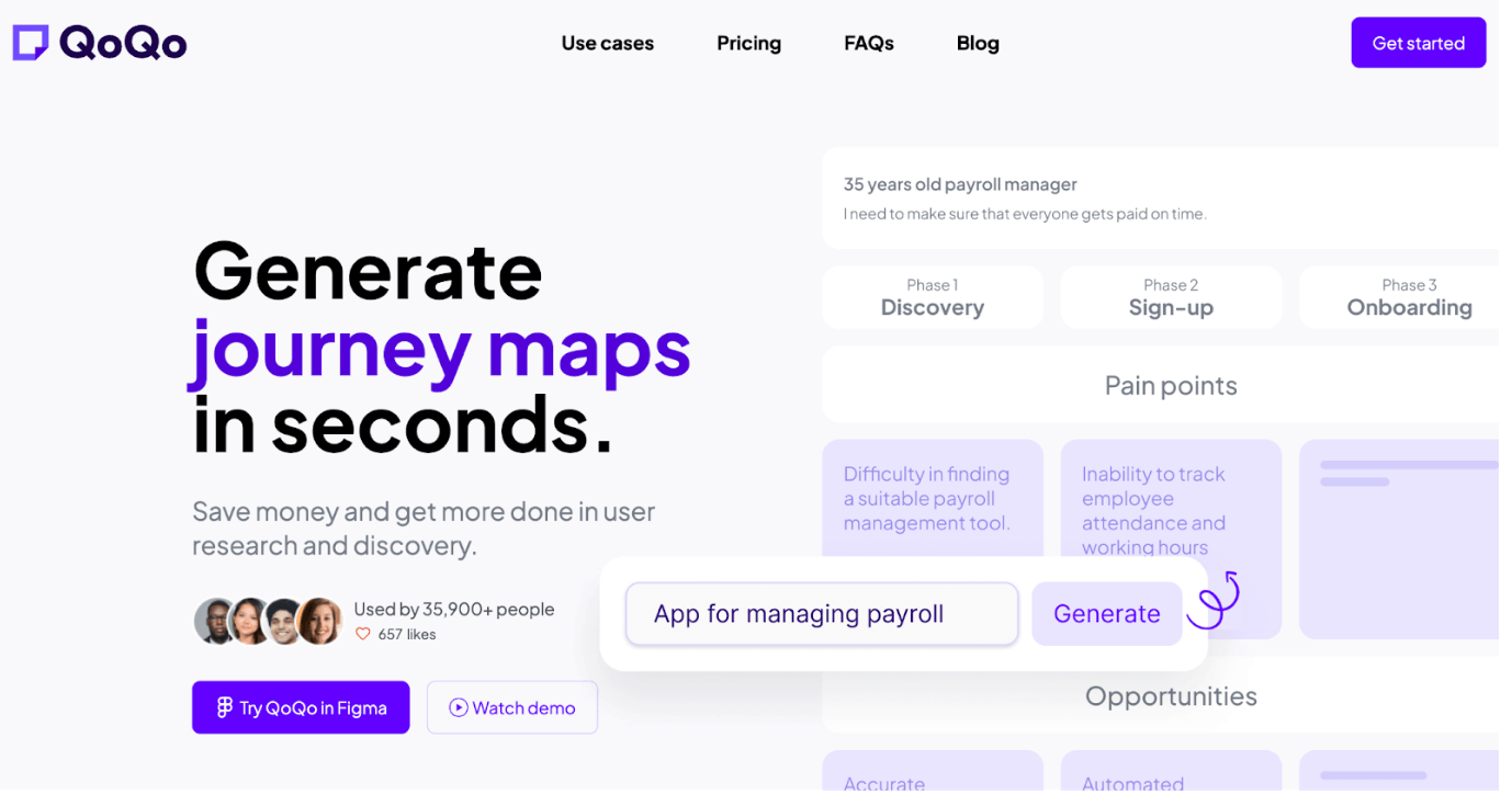 The top 5 AI-powered tools for user research (and how to use them) 6 screenshot of QoQo plugin