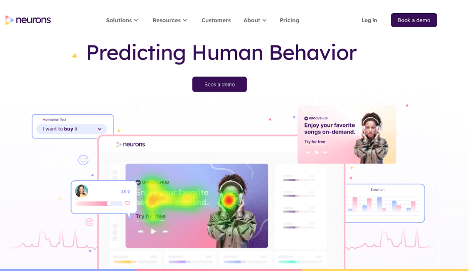 The top 8 AI tools for UX 4 Screenshot of Neurons platform