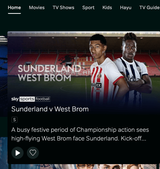 The ultimate guide to card design for UI (with examples) 3 Screenshot of a show page for Now TV, a British streaming service