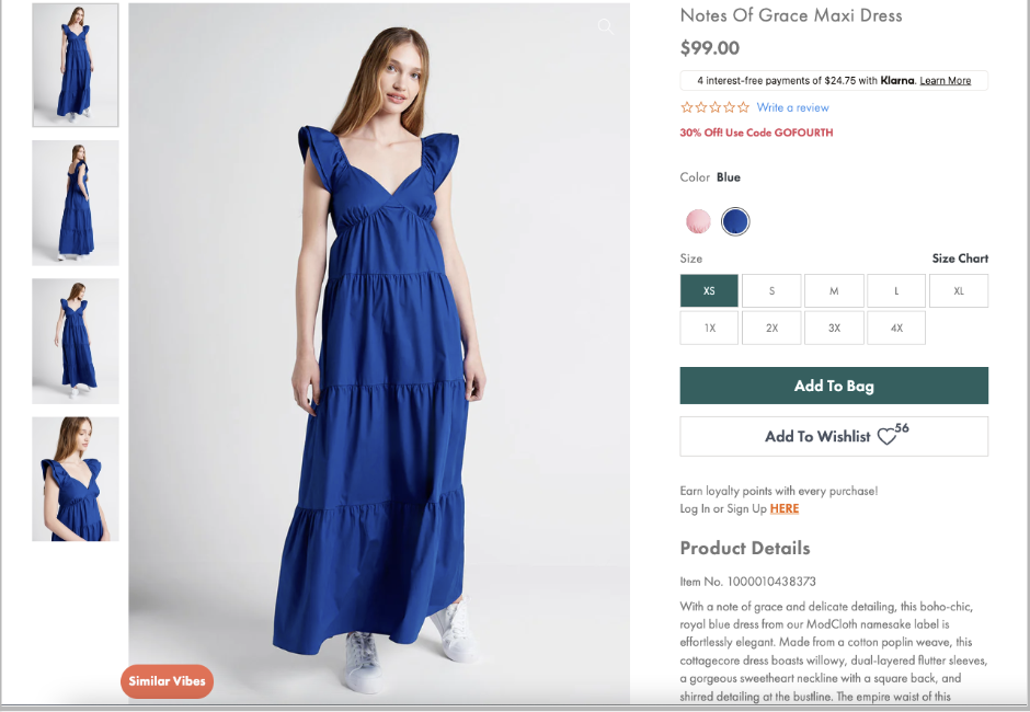 10 content design examples to take inspiration from 16 Screenshot of the Mod Cloth website
