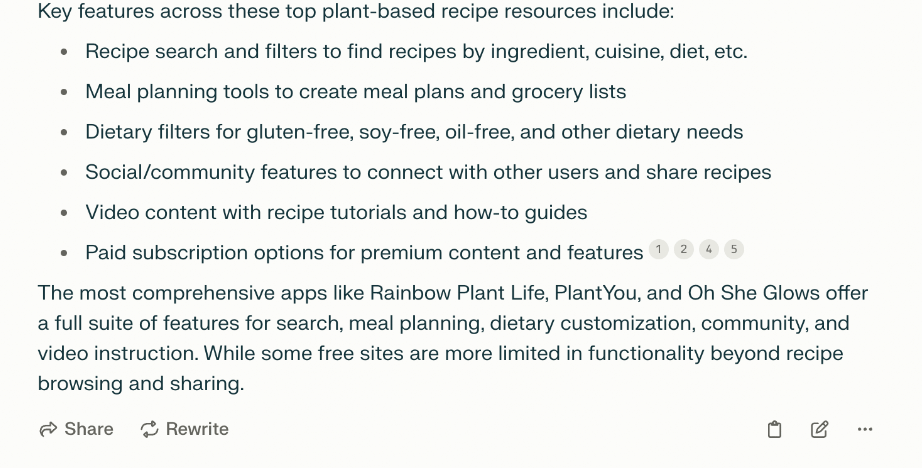 What is Perplexity AI and how can you use it in the design process? 15 Perplexity AI showing results for feature comparision