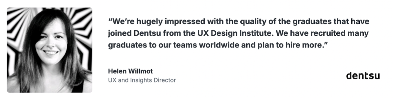 UX Design Institute reviews: hear from our students 6 screenshot of director testimonial