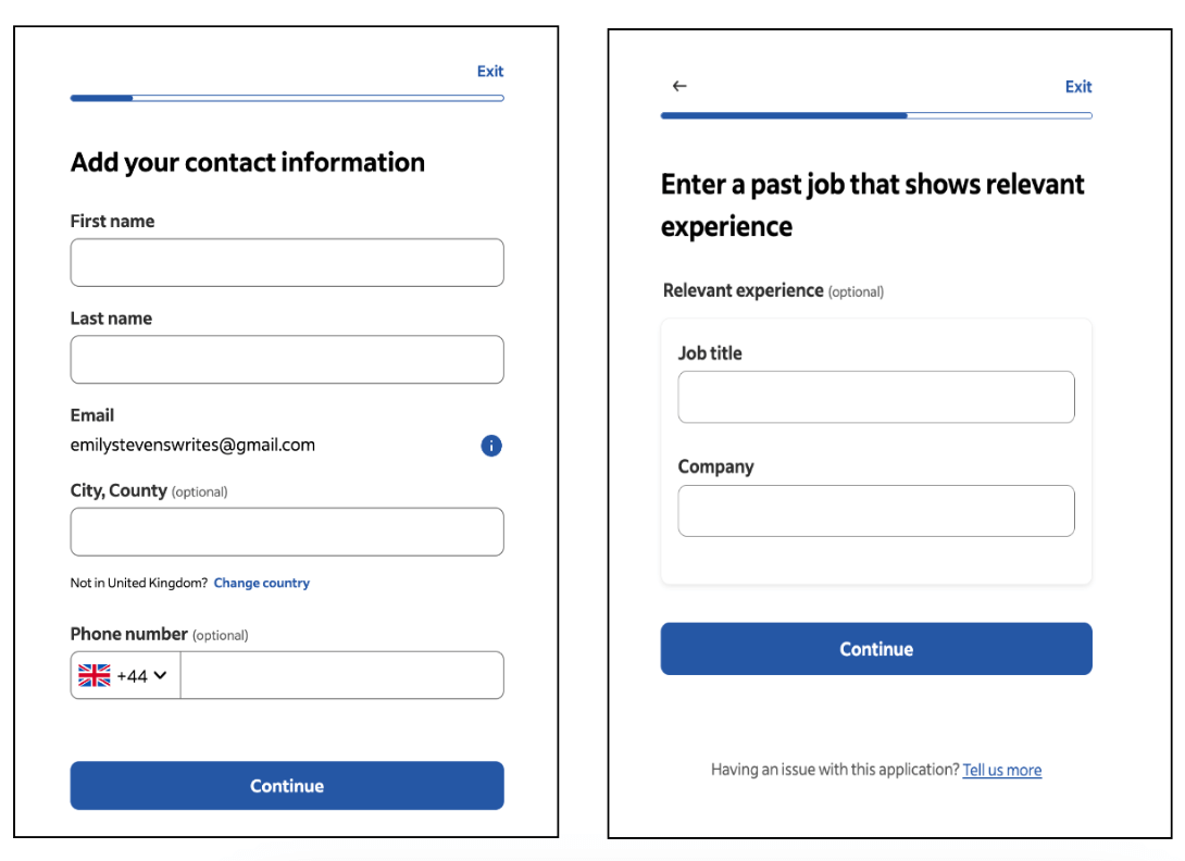 Your ultimate guide to form design (with tips, best practices, and examples) 4 Screenshot of Indeed job portal