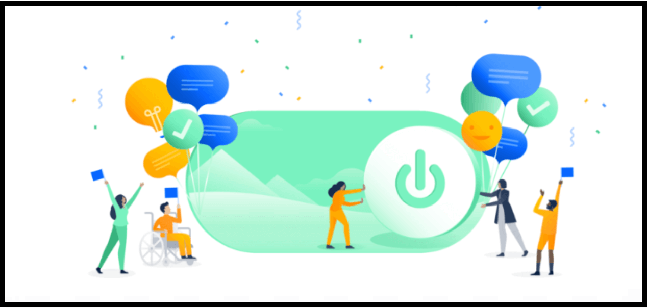 Accessible vs. Inclusive vs. Universal Design: What’s the Difference? 3 screenshot of Atlassian’s diverse illustations